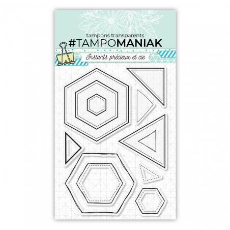 Tampon hexagones - 10x15cm