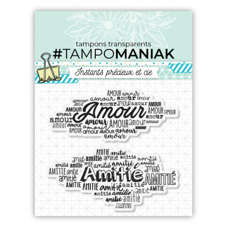 Tampon amour et amitié - 10x10cm