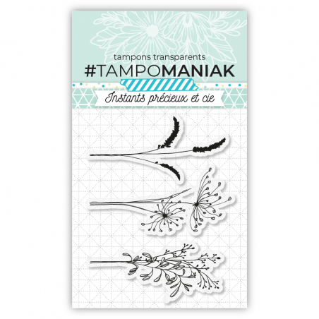 Tampon graminées 2 - 7,5x7cm