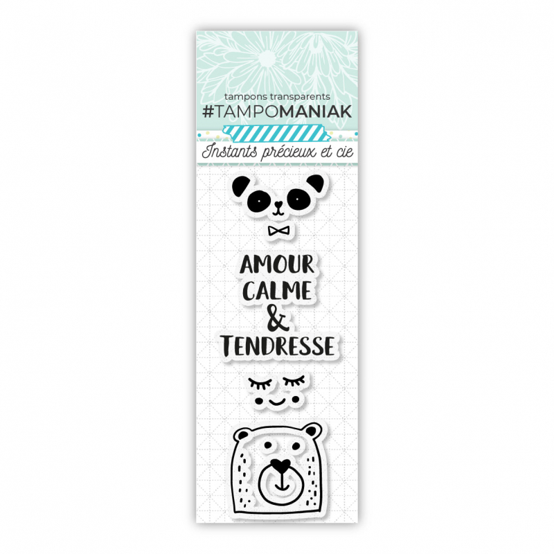 Tampon panda tendresse - 13x5,5cm