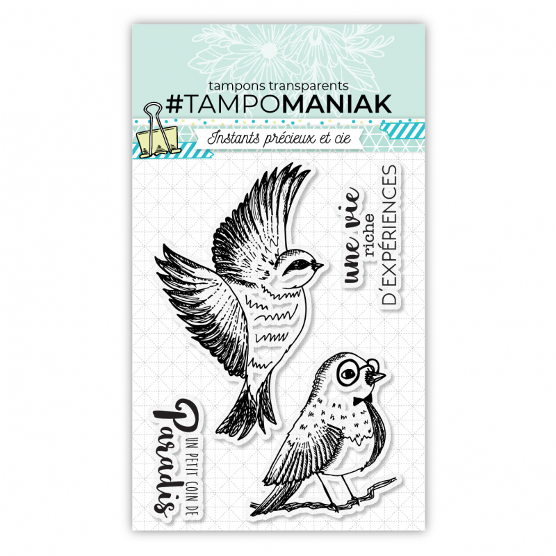 Set de 4 tampons clear un petit coin de paradis - 10x15cm