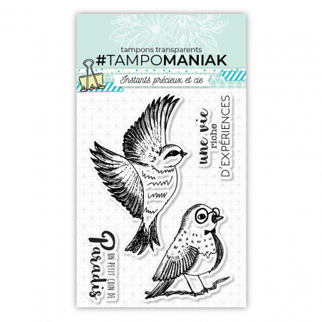 Set de 4 tampons clear un petit coin de paradis - 10x15cm