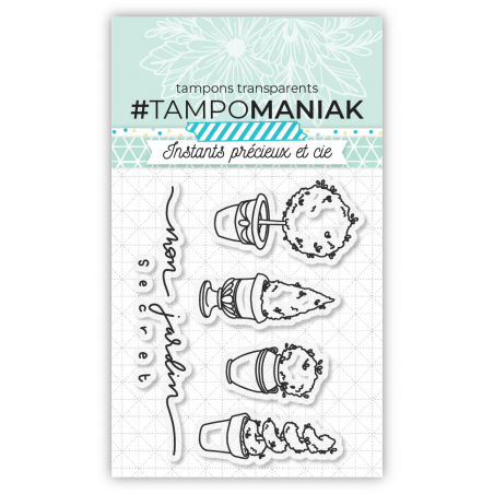 Tampon mon jardin secret - 7,5x7cm