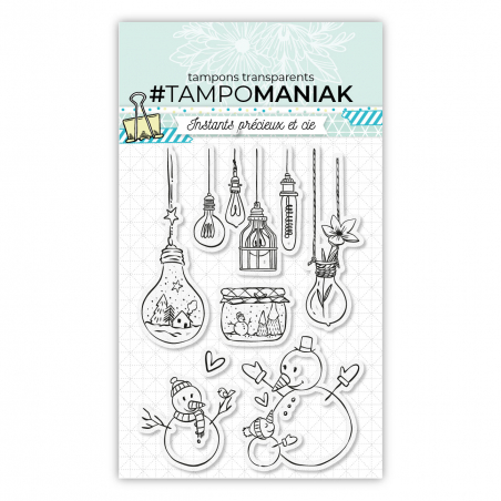 Ampoules et boules à neige - 10x15cm