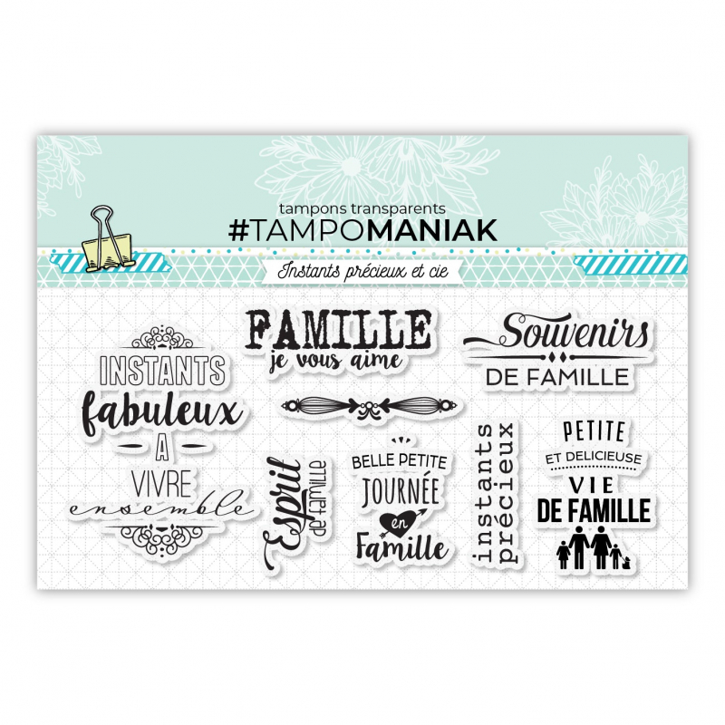 Tampons famille je vous aime - 10x21cm