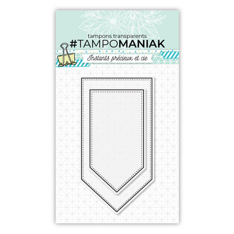 Tampon cadres fanions pointus 1 - 10x15cm