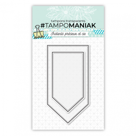 Tampon cadres fanions pointus 1 - 10x15cm