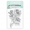 Tampon rameau fleuri 2 - 10x15cm