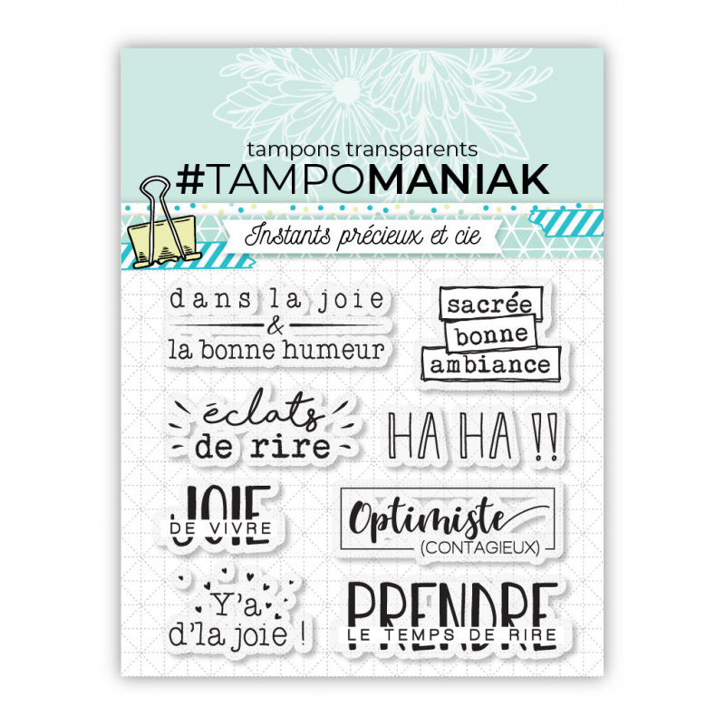 Planche de tampons - Joie de vivre - 10x10cm