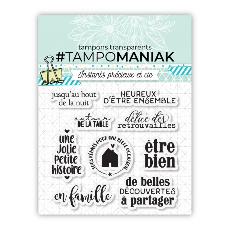 Planche de tampons - En famille - 10x10cm