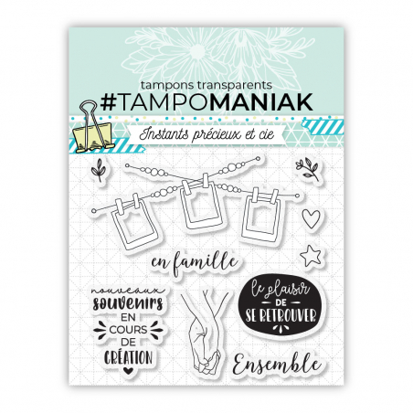 Planche de tampons - Se trouver & Etre ensemble - 10x10cm
