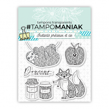 Planche de tampons - Douceur de vivre Panda - 10x10cm