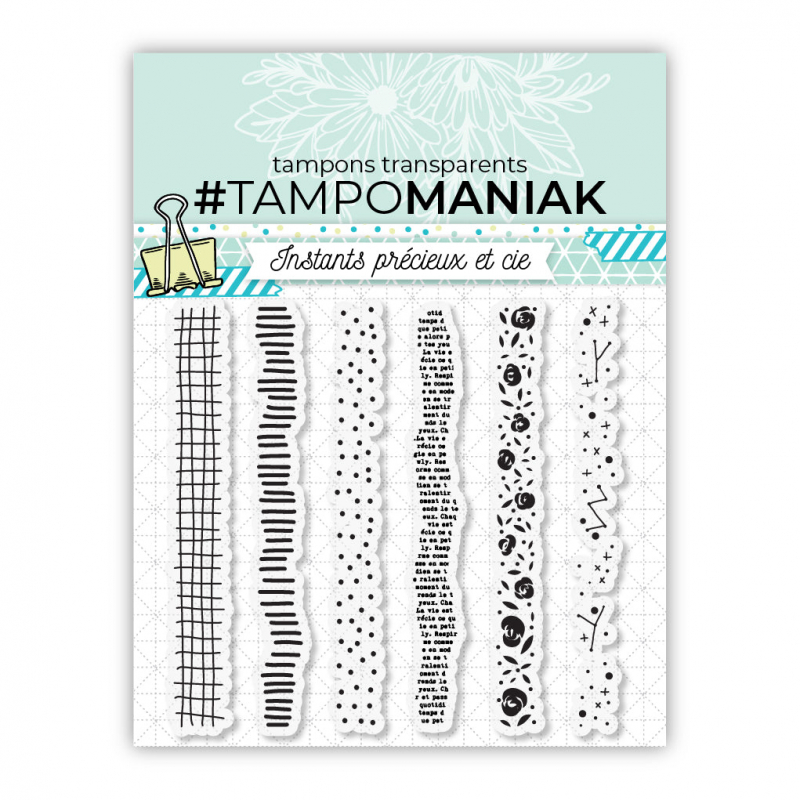 Planche de tampons - Frises de fond - 10x10cm