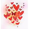 Tampon clear de fond Coeurs - 10x10cm